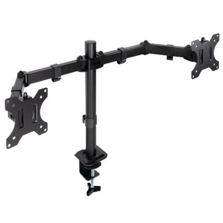 Soporte de Mesa para 2 Monitores TooQ DB1802TN-B- Giratorio- Inclinable- hasta 8kg