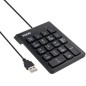 TooQ Teclado numérico USB, 19 teclas, Negro