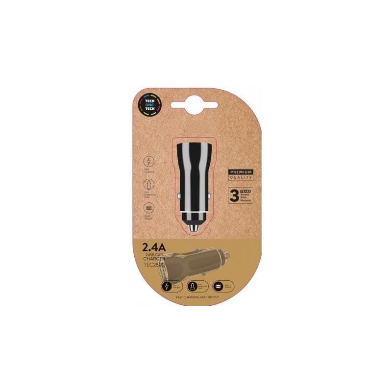 Cargador de Coche Tech One Tech TEC2802- 2xUSB- 12W