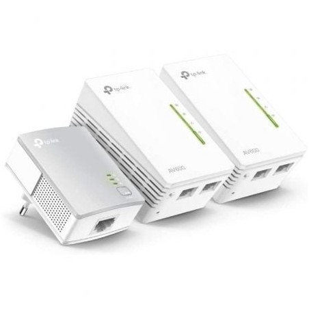 Adaptador Powerline TP-Link TL-WPA4220T KIT 500Mbps- Alcance 300m- Pack de 3