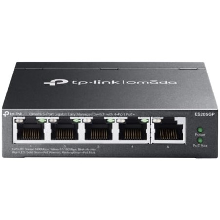 Switch TP-Link Omada ES205GP 5 Puertos- RJ-45 10-100-1000- PoE+