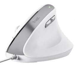 Ratón Vertical Trust Bayo II- Hasta 2400 DPI- Blanco