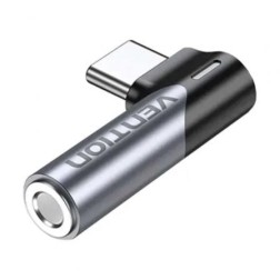 Adaptador Audio Vention BGWH0- Jack 3-5 Hembra - USB Tipo-C Macho- Gris