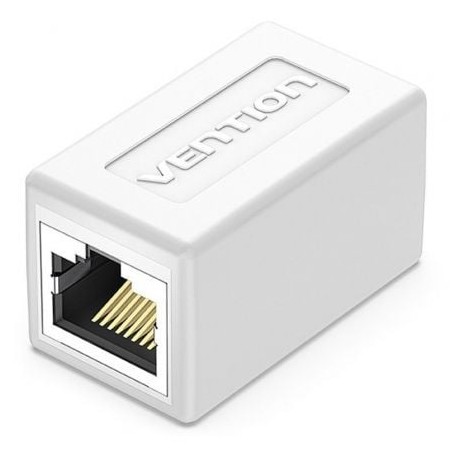 Adaptador Conector RJ45 IPVW0 Cat-6 FTP- RJ45 Hembra - RJ45 Hembra- Blanco