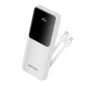 Powerbank 10000mAh Vention FHOW0- 22-5W- Blanca- Incluye Cable USB Tipo-C y Lightning