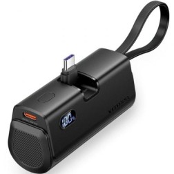 Powerbank 4800mAh Vention FHQB0- 22-5W- Negra- Incluye Cable USB Tipo-C y Lightning