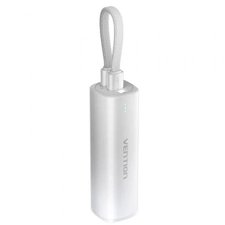Powerbank 5000mAh Vention FHWM0- 20W- Gris- Incluye Cable USB Tipo-C y Lightning