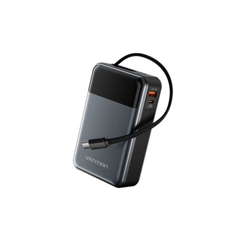 Powerbank 20000mAh Vention FHYB0- 65W- Gris- Incluye Cable USB Tipo-C
