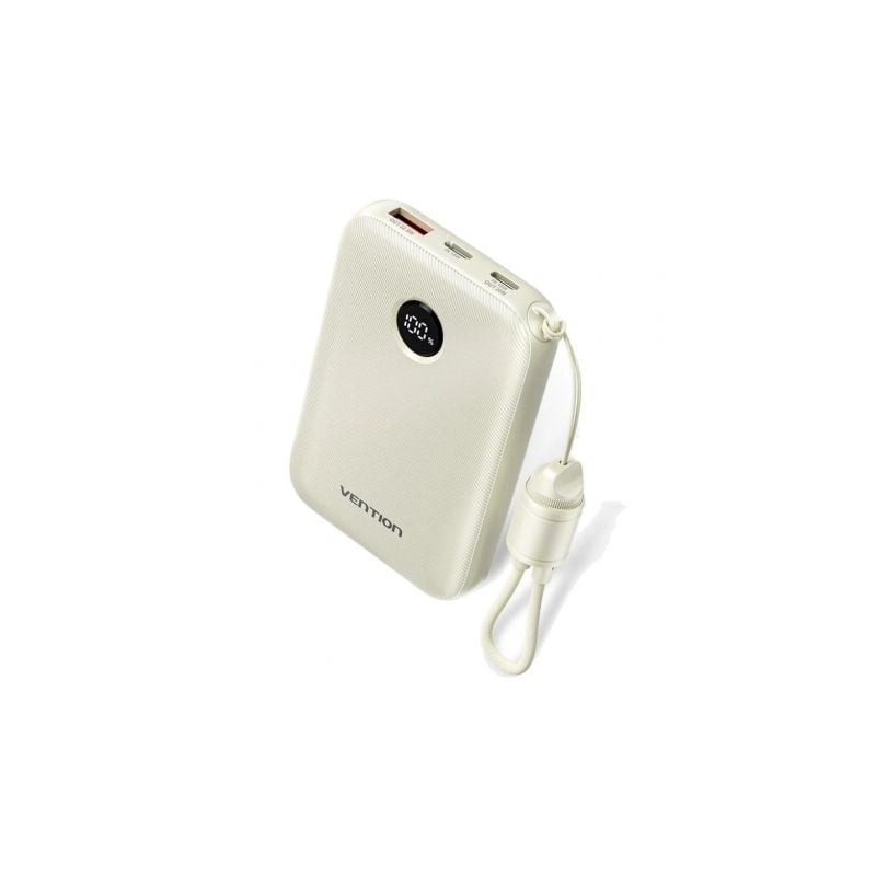 Powerbank 10000mAh Vention FKAN0-C- 22-5W- Gris- Incluye Cable USB Tipo-C