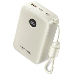 Powerbank 20000mAh Vention FKBN0-C- 22-5W- Beige- Incluye Cable USB Tipo-C