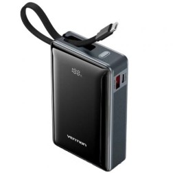 Powerbank 20000mAh Vention FKDM0- 65W- Gris- Incluye Cable USB Tipo-C