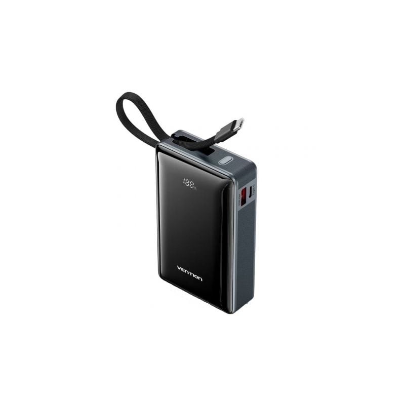 Powerbank 20000mAh Vention FKDM0- 65W- Gris- Incluye Cable USB Tipo-C