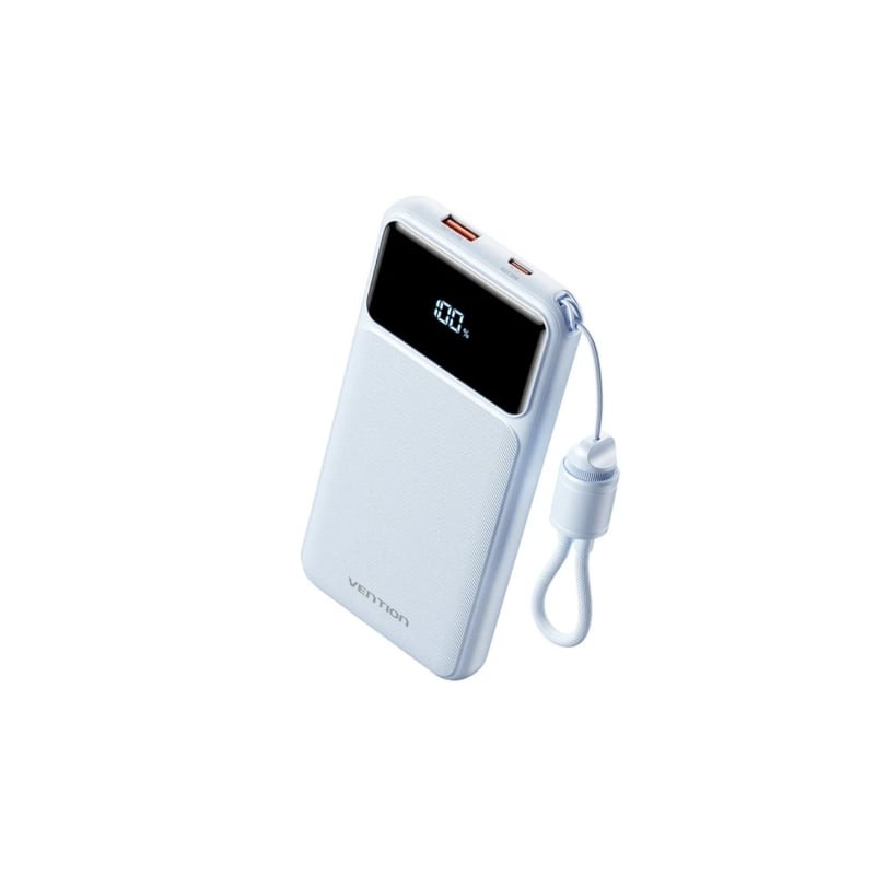 Powerbank 10000mAh Vention XGYL0-39-TY- 22-5W- Azul- Incluye Cable USB Tipo-C