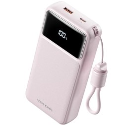 Powerbank 20000mAh Vention XGYP0-40-TY- 22-5W- Rosa- Incluye Cable USB Tipo-C