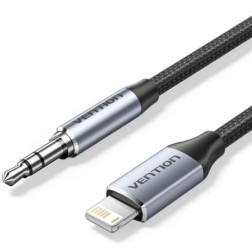Adaptador Audio Vention BMCHF- Jack 3-5 Macho - Lightning Macho- 1m- Gris