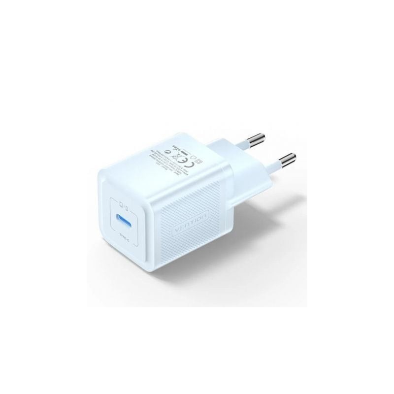 Cargador de Pared GaN Vention FEPL0-EU- 1xUSB Tipo-C- 20W