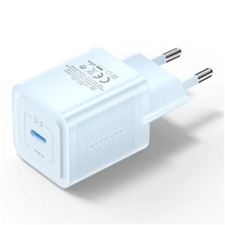Cargador de Pared GaN Vention FEPL0-EU- 1xUSB Tipo-C- 20W