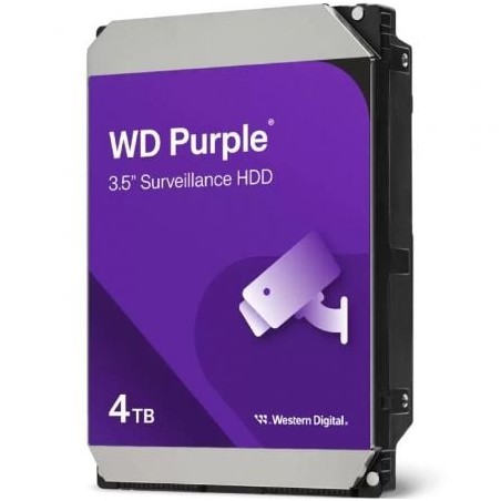 Disco Duro Western Digital WD Purple Surveillance 4TB- 3-5"- SATA III- 128MB