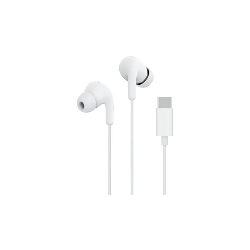 Auriculares Intrauditivos Xiaomi Earphones Tipo-C- con Micrófono- USB Tipo-C- Blancos