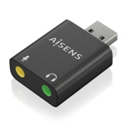 Tarjeta de Sonido Aisens A106-0768- USB Macho - 2xJack 3-5 Hembra