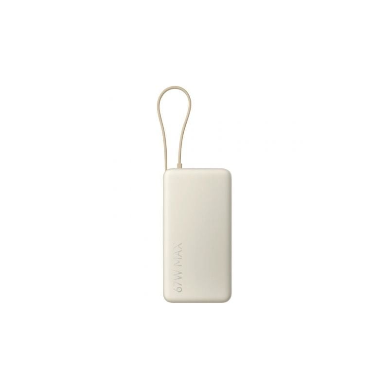 Powerbank 20000mAh Xiaomi 67W Power Bank Integrated Cable- 67W- Beige- Incluye Cable USB Tipo-C
