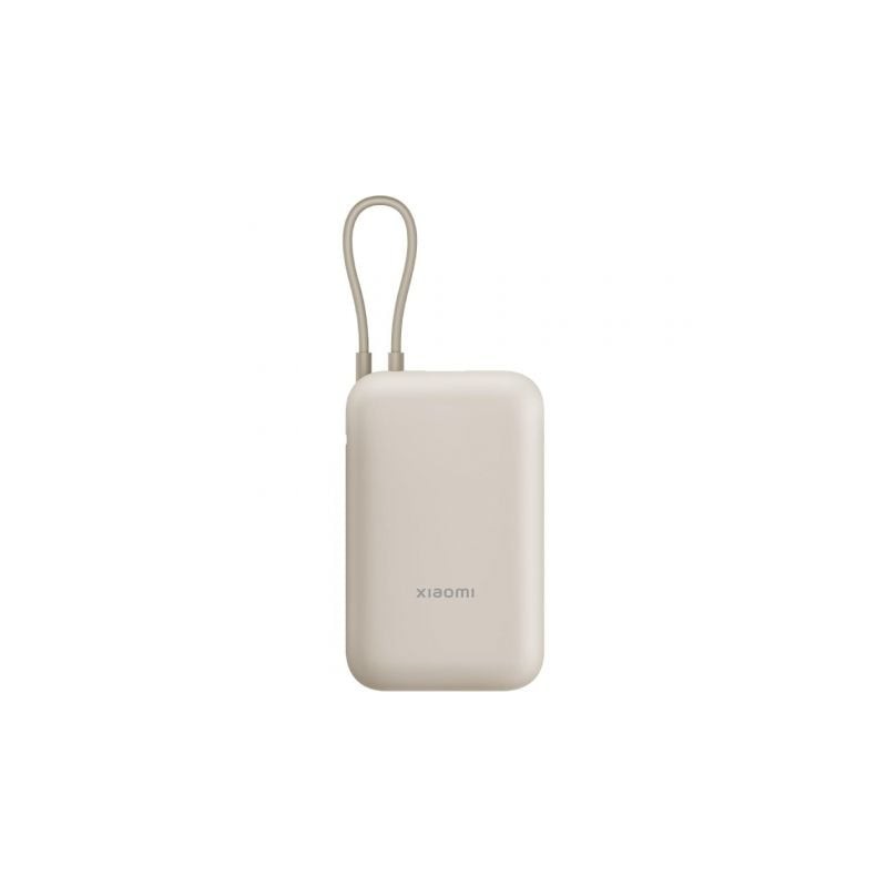 Powerbank 10000mAh Xiaomi Power Bank Integrated Cable- 22-5W- Beige- Incluye Cable USB Tipo-C