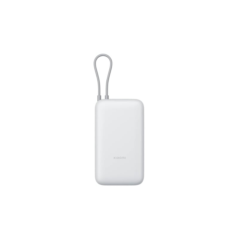 Powerbank 20000mAh Xiaomi Power Bank Integrated Cable- 22-5W- Blanco- Incluye Cable USB Tipo-C