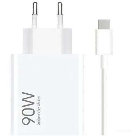 Cargador de Pared GaN Xiaomi 90W HyperCharge Combo (Type-A)- 1xUSB + Cable USB Tipo-C- 90W