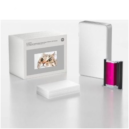Papel Fotográfico para Sublimación Xiaomi Portable Dye-Sublimation Photo Paper Stickers- 5 x 7-6cm- 50 Hojas