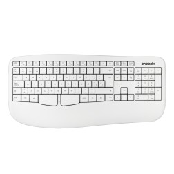 Phoenix k201 teclado ergonómico inalámbrico 2-4ghz