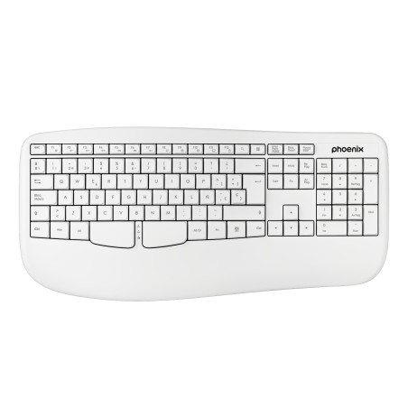 Phoenix k201 teclado ergonómico inalámbrico 2-4ghz