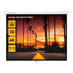 Pantalla manual videoproyector pared y techo