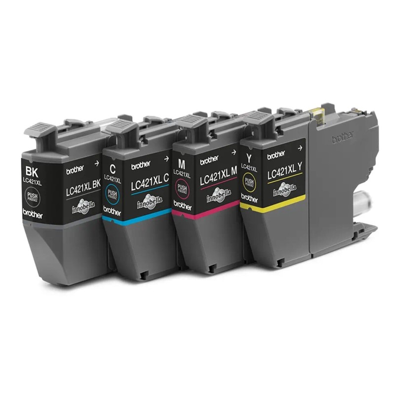Cartucho de Tinta Original Brother LC421XL Alta Capacidad- Multipack- Cian- Magenta- Amarillo- Negro