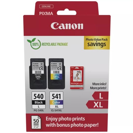 Multipack canon pg - 540l cl - 541xl + papel