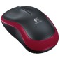 RATON LOGITECH M185 ROJO RF INALAMBRICO PILAS