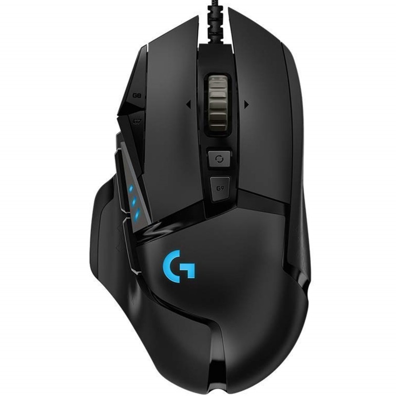 Ratón Gaming Logitech G502 Hero- Hasta 25600 DPI- Negro
