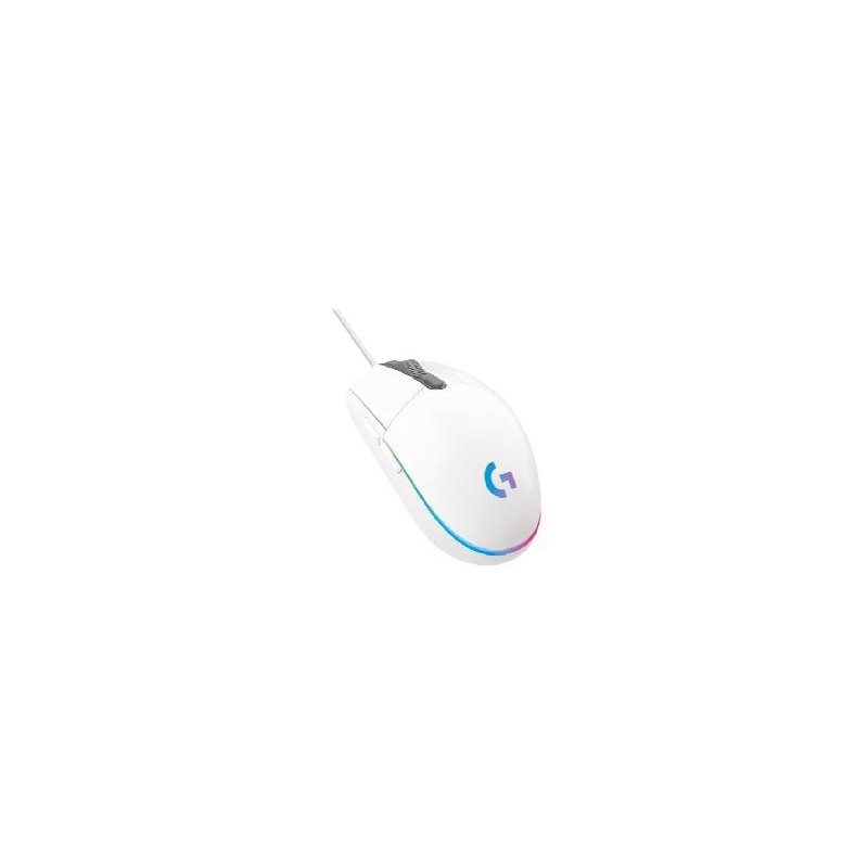 Mouse raton logitech g203 lightsync blanco