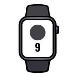 Apple Watch Series 9- GPS- 41mm- Caja de Aluminio Medianoche- Correa Deportiva Medianoche M-L