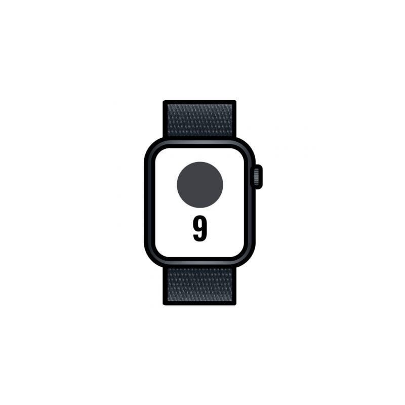 Apple Watch Series 9- GPS- 41mm- Caja de Aluminio Medianoche- Correa Deportiva Loop Medianoche