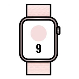 Apple Watch Series 9- GPS- 45mm- Caja de Aluminio Rosa- Correa Deportiva Loop Rosa Claro