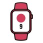 Apple Watch Series 9- GPS- 45mm- Caja de Aluminio Rojo- Correa Deportiva Rojo S-M