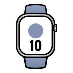 Apple Watch Series 10- GPS- Cellular- 42mm- Caja de Aluminio - Correa Deportiva Azul Denim S-M