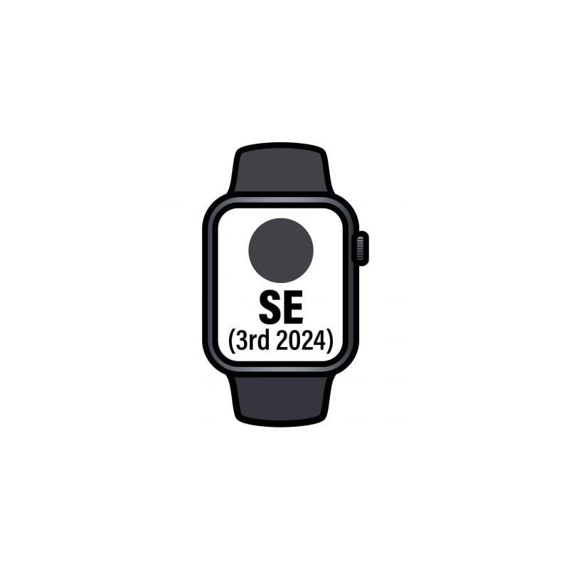 Apple Watch SE 3rd V2- GPS- 40mm- Caja de Aluminio Medianoche- Correa Deportiva Medianoche S-M