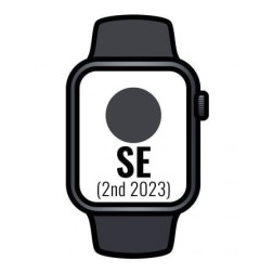 Apple Watch SE 2 Gen 2023- GPS- 40mm- Caja de Aluminio Medianoche- Correa Deportiva Medianoche M-L