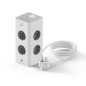Ewent EW3864 base múltiple 2 m 8 salidas AC Interior Gris, Blanco