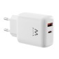 Ewent EW1329 cargador de dispositivo móvil Universal Blanco Corriente alterna Carga rápida Interior
