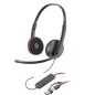 Auriculares poly blackwire 3220 estéreo usb - c