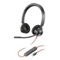 Auriculares poly blackwire 3320 stereo negro