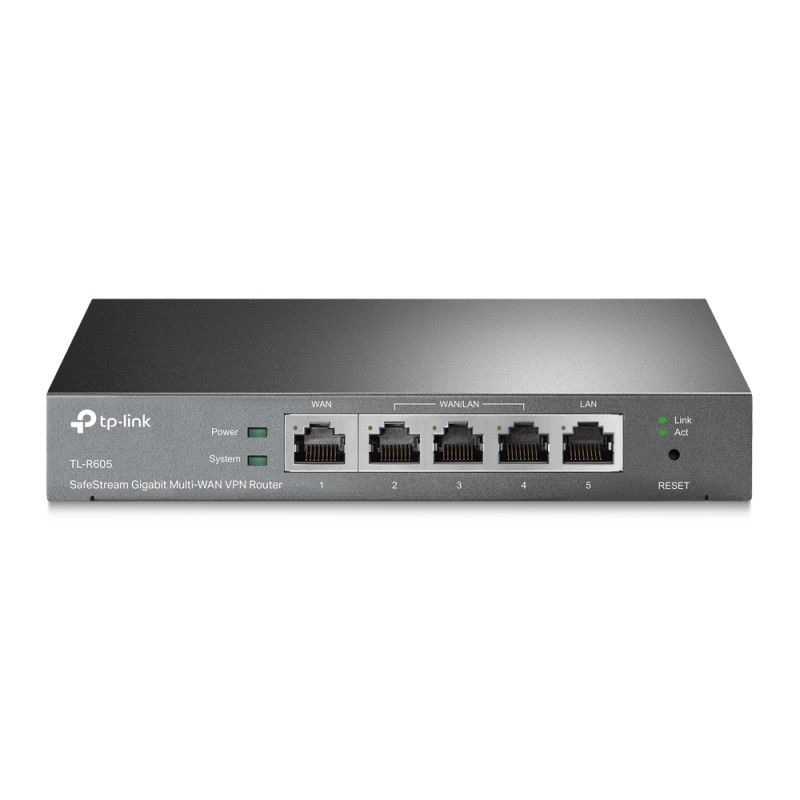 Router VPN SafeStream Gigabit TP-Link Omada TL-R605- 5 Puertos Multi-WAN