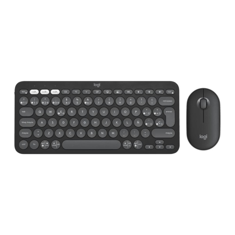 COMBO TECLADO RATON LOGITECH QWERTY INALAMBRICO GRAFITO COMBO TECLADO RATON LOGITECH QWERTY INALAMBRICO GRAFITO